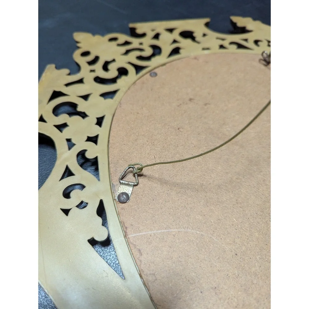 Vintage Syroco Gilted Mirror #5112 Hollywood Regency 1965 Scrolls & Floral Motif